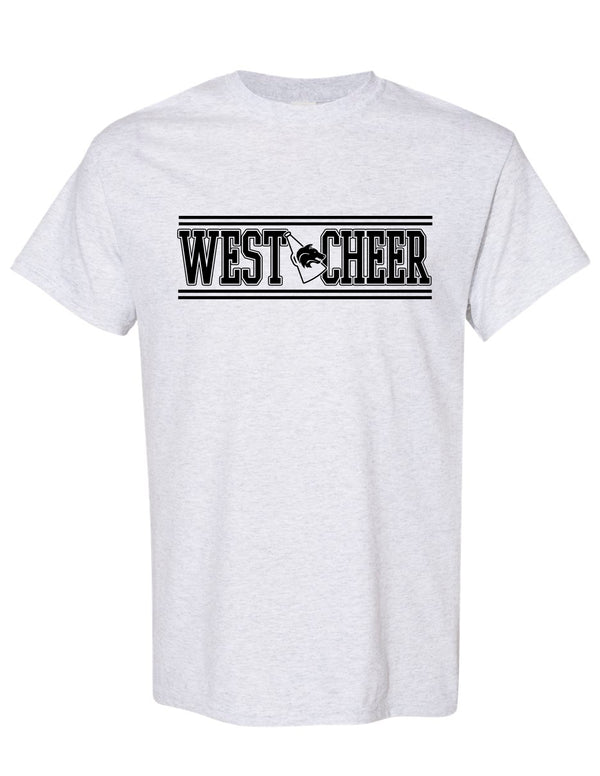 Plano West Cheer Collegiate Ash Gray Tee