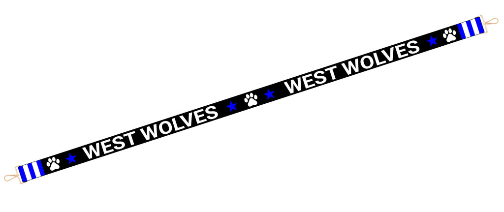 Plano West Cheer Wolves Custom Beaded Purse Strap with Gold Hardware