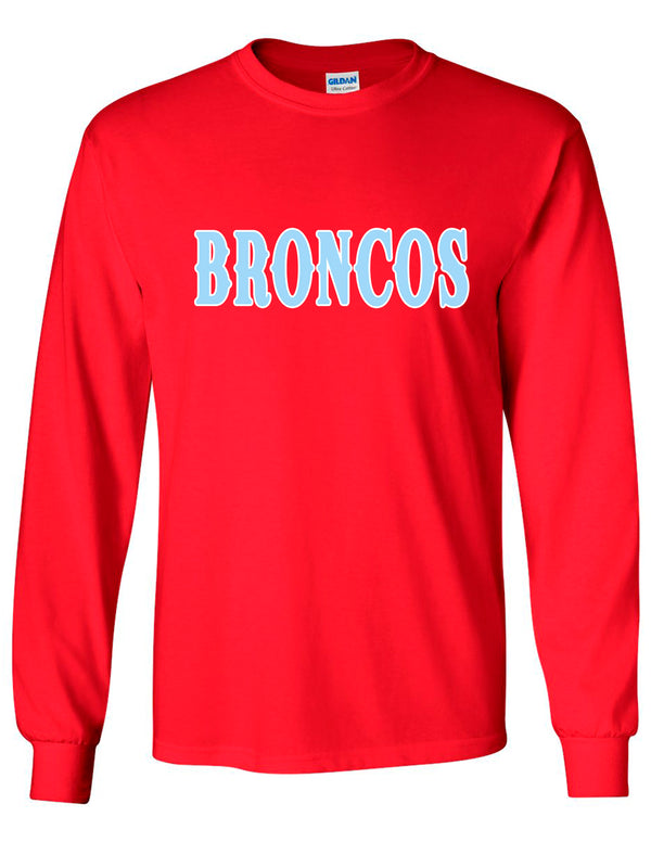 Boyd Cheer Western BRONCOS Design Long Sleeve Tee