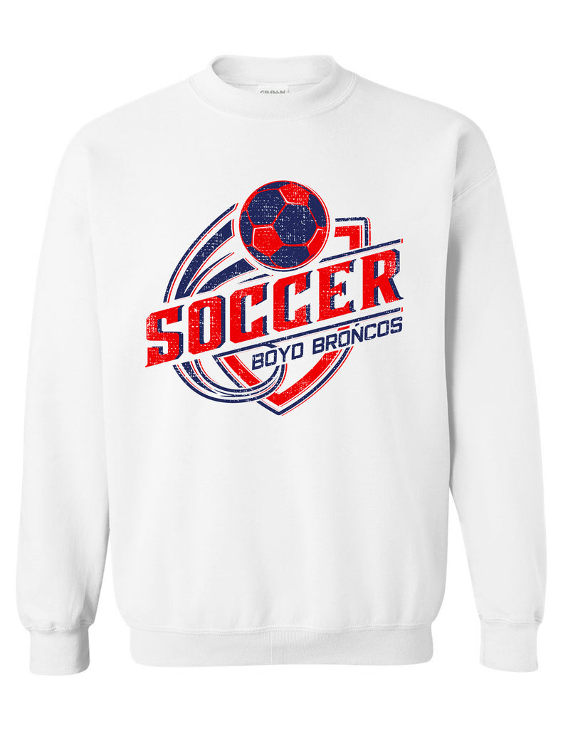 Boyd Girls Soccer Shield Design Crewneck Sweatshirt