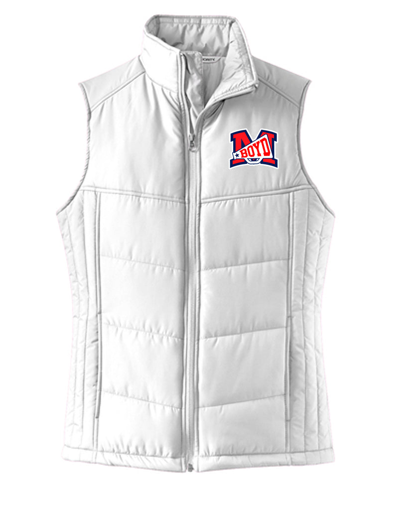 Boyd Cheer White Women's Puffer Vest