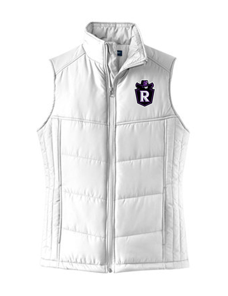 Richland Cheer Women's White Puffer Vest