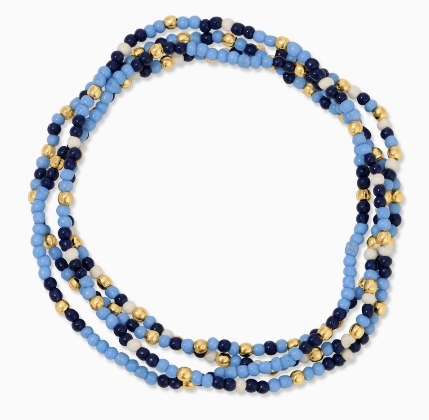 Wylie East Volleyball Seed Bead Bracelets Set of 6
