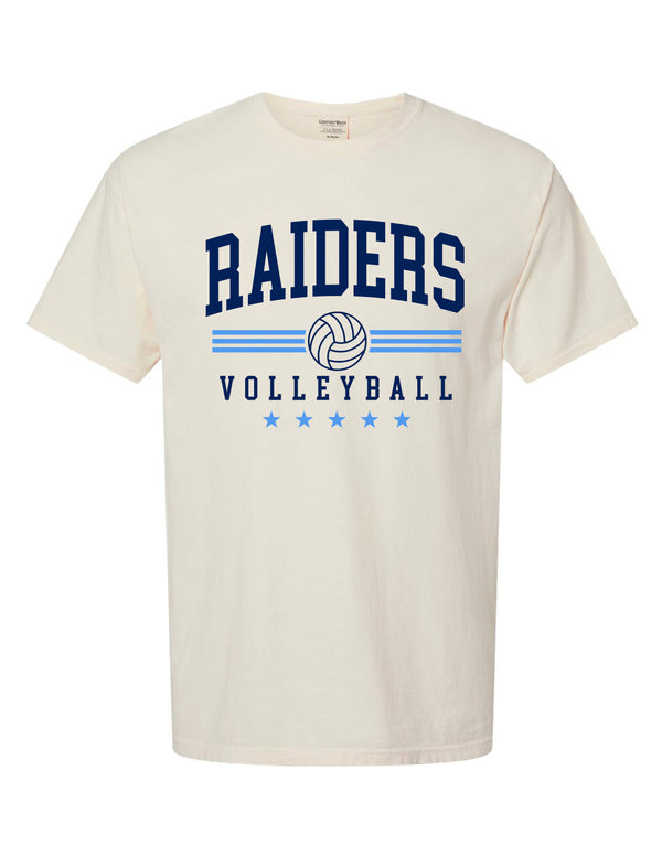 Wylie East Volleyball Comfort Wash Parchment Raiders Short Sleeve T-Shirt