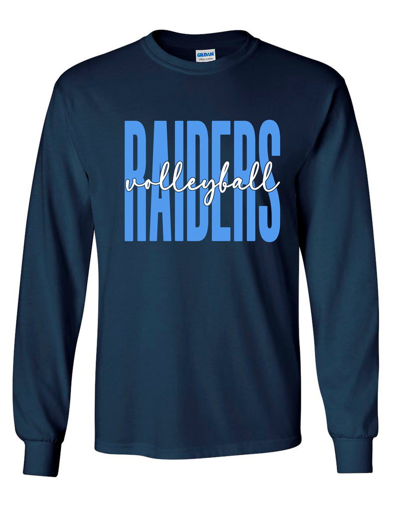 Wylie East Volleyball Gildan- True Navy Tall Script Long Sleeve T-Shirt