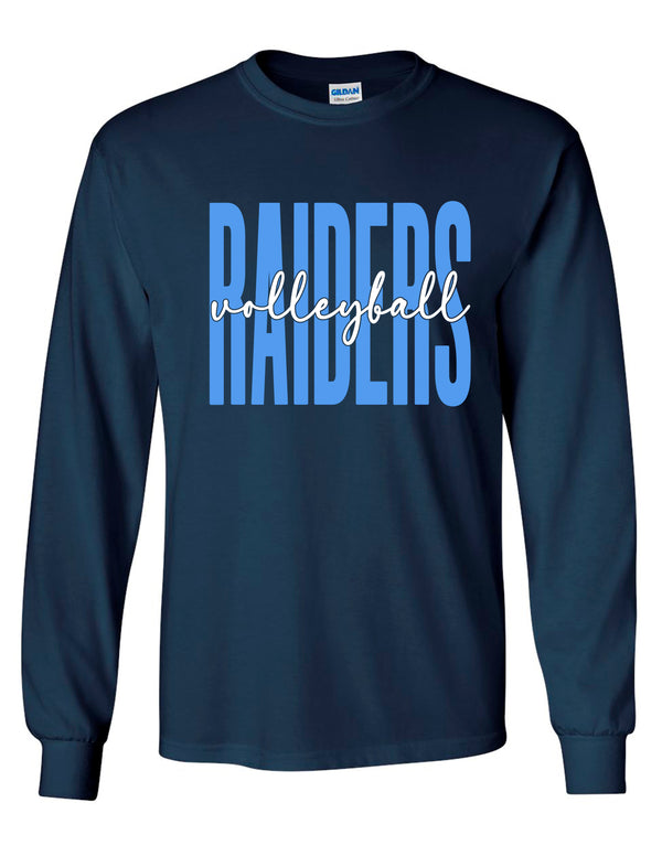 Wylie East Volleyball Gildan- True Navy Tall Script Long Sleeve T-Shirt