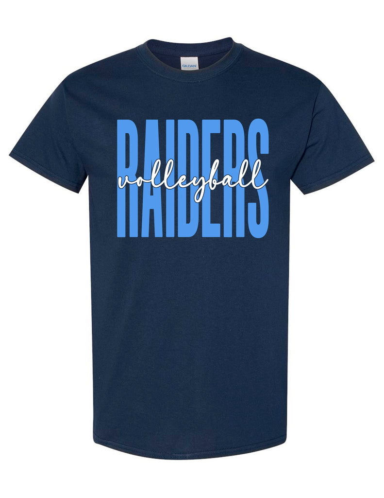 Wylie East Volleyball Gildan-True Navy Tall Script Short Sleeve T-shirt
