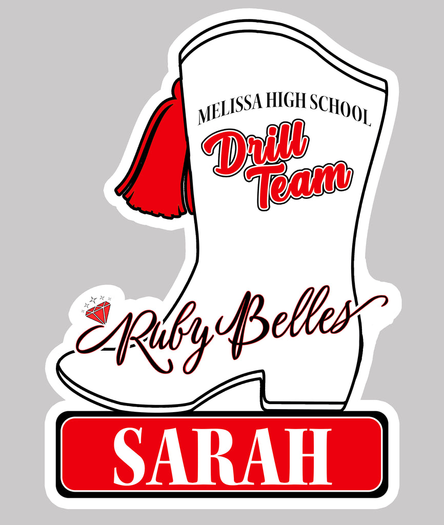 Ruby Belles Metal Yard Sign with Personalization