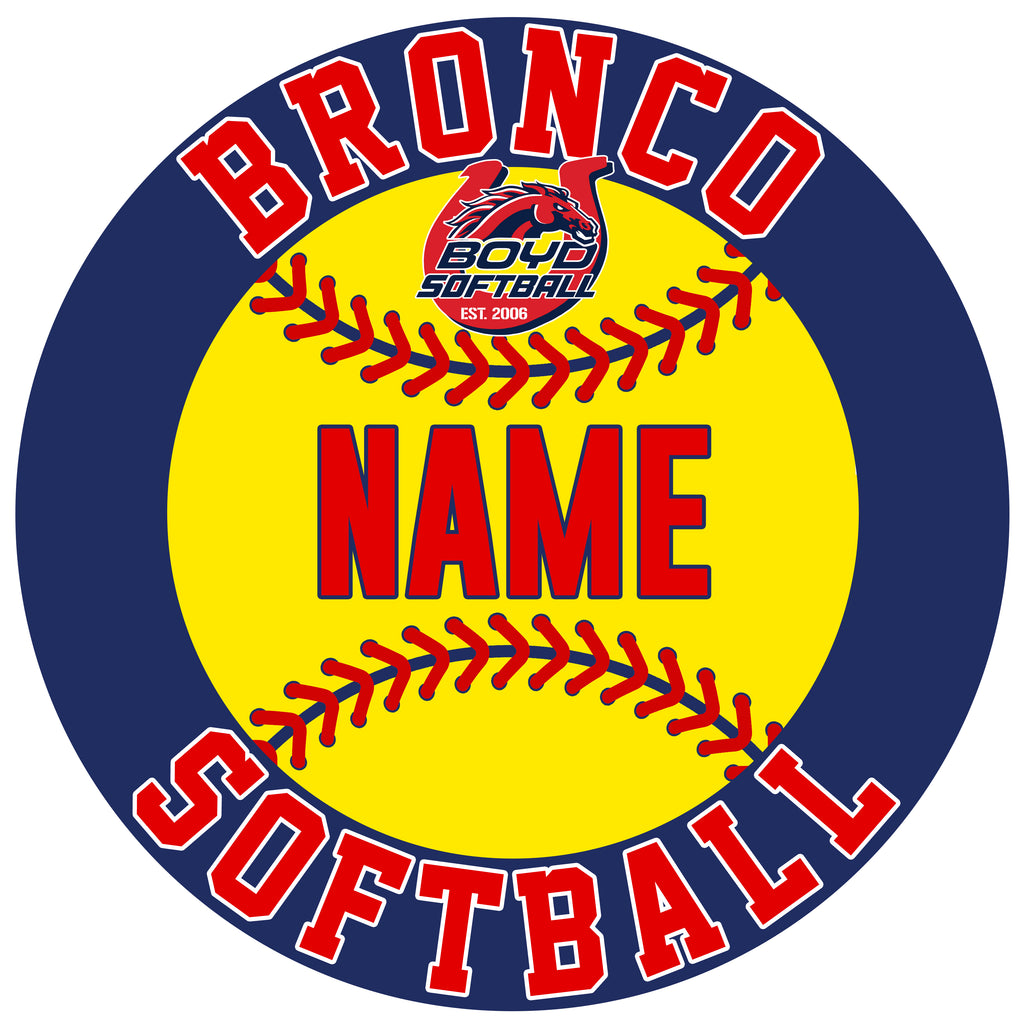 Boyd Softball 4" Car Decal