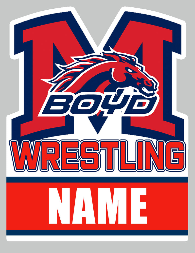 Boyd Wrestling Yard Sign with Personalization