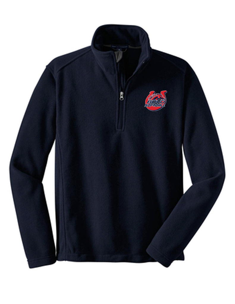 Boyd Softball Fleece Quarter Zip Pullover with Embroidered Logo