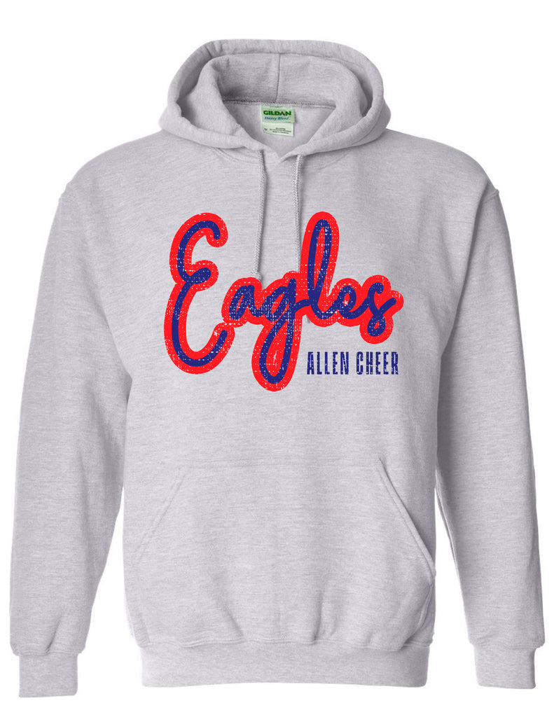Allen Cheer Gildan Ash Gray Script Hoodie