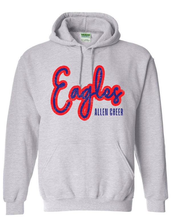 Allen Cheer Gildan Ash Gray Script Hoodie