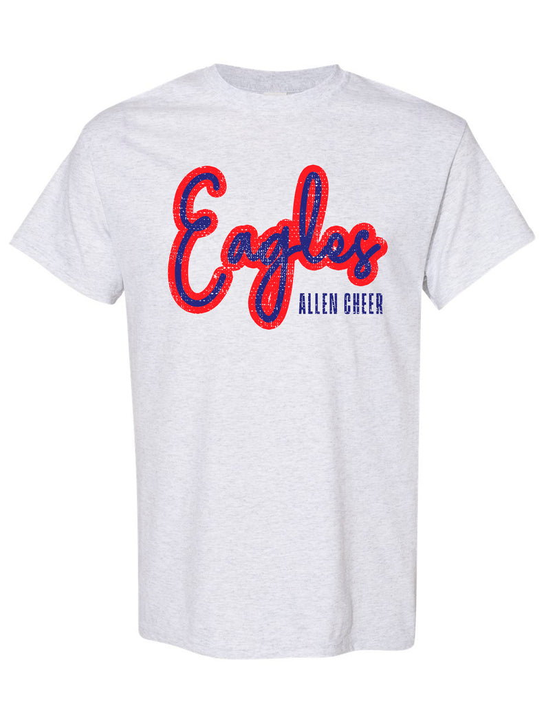 Allen Cheer Gildan Ash Gray Script Short Sleeve Tee