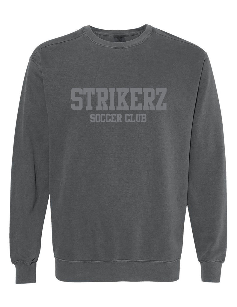 Strikerz Comfort Colors Tone on Tone Embroidered Crewneck in Pepper