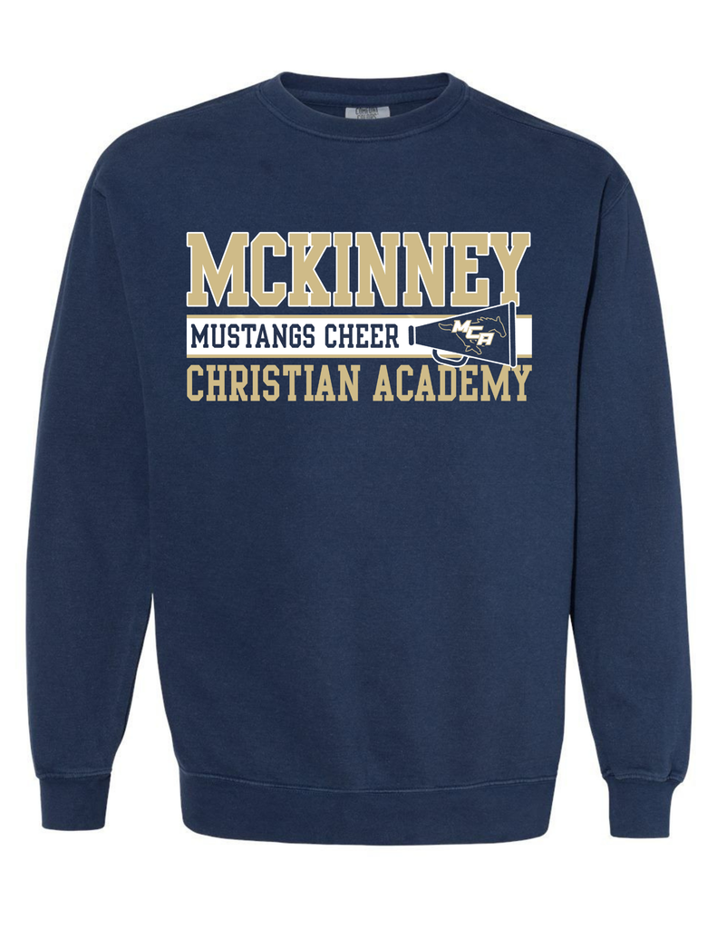 MCA Cheer Comfort Colors Navy Crewneck
