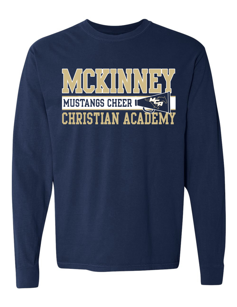 MCA Cheer Comfort Colors Navy Longsleeve Tee