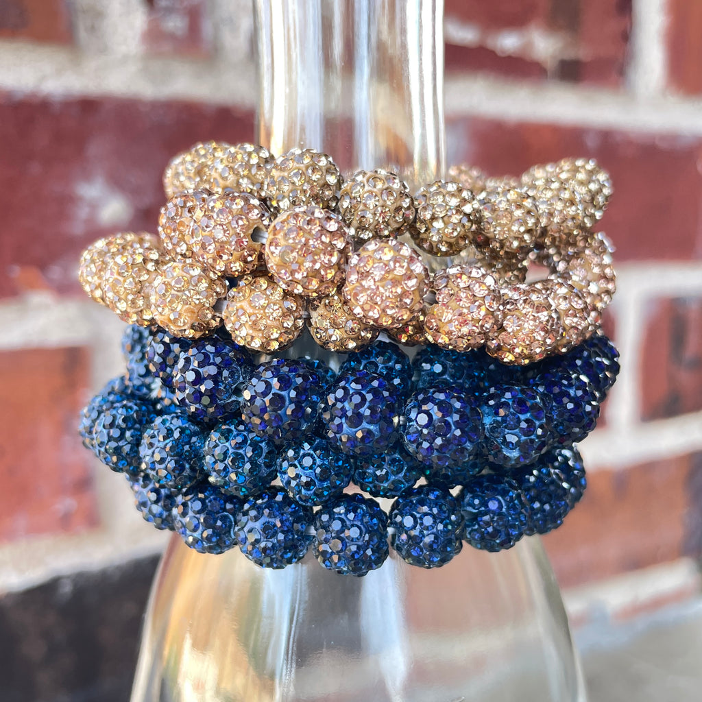 McKinney Cheer Disco Ball Beaded Stretch Bracelets